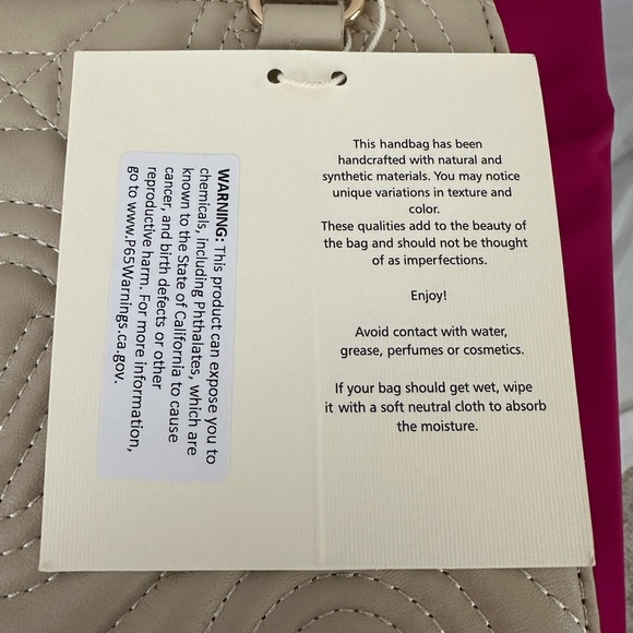 Valentino Orlando Light Taupe Top Handle/Crossbody V Logo Quilted Tote/P… - Picture 9 of 11